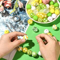 Набор непрозрачных акриловых бусин&nbsp;MACR-CJC0001-13A-01