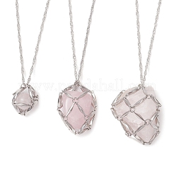 3 шт. 3 размера 304 нержавеющая сталь макраме мешочек пустой держатель для камней изготовление ожерелья&nbsp;NJEW-JN05240