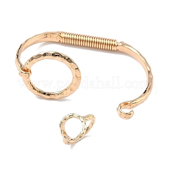 Комплекты колец и браслетов из кованой стали&nbsp;SJEW-C008-01KCG