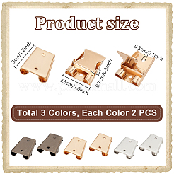 6 шт. 3-цветные застежки-слайдеры для галстука-боло из цинкового сплава&nbsp;FIND-PH0023-92B