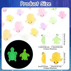 80 шт. 16 стиля фигурка морской черепахи из светящейся смолы украшение&nbsp;FIND-CJ0003-49