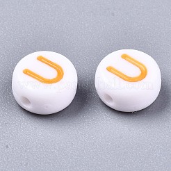 Непрозрачные белые акриловые бусины&nbsp;MACR-N012-01U