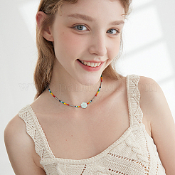 100шт 4 цвета прозрачные стеклянные бусины&nbsp;GLAA-OC0001-35