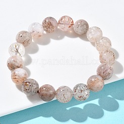 Браслеты из натуральных рутиловых кварцевых бусин круглой формы для женщин&nbsp;BJEW-Z158-03D-02