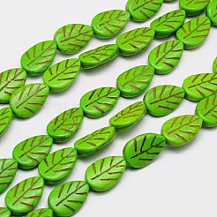 Синтетических нитей бирюзовые бусы X-TURQ-G116-19x22mm-12