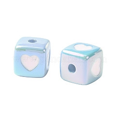 10 шт. непрозрачные акриловые эмалевые бусины&nbsp;ACRC-FS0001-02B