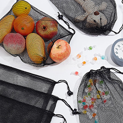 Сумки для хранения на шнурке из полиэфирной сетки&nbsp;ABAG-WH0044-49C