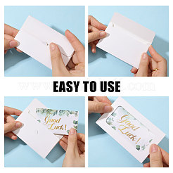 150 шт. прямоугольные бумажные мини-конверты для подарочных карт с полым видимым окном&nbsp;CON-GL0001-06