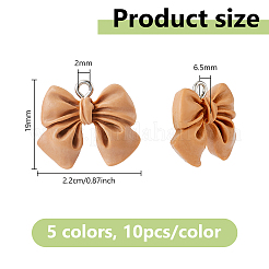 50 шт. 5 цвета непрозрачные подвески из смолы&nbsp;RESI-DC0001-48