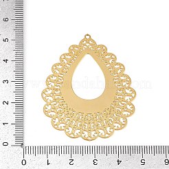 Подвески из нержавеющей стали 304 с травленым металлическим декором&nbsp;STAS-H236-06G