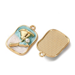 Сплав эмали цветочные кулоны&nbsp;ENAM-B028-41KCG-06