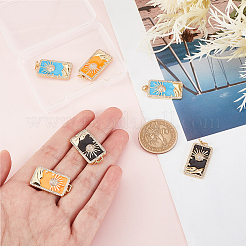 6 шт. подвески из латуни с микропаве&nbsp;KK-DC0001-03