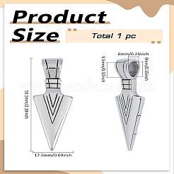 1шт треугольный маятник из нержавеющей стали 304 большие подвески&nbsp;STAS-LP0002-75