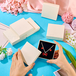 12 шт. картонные бумажные коробки для хранения ювелирных изделий с губкой&nbsp;CON-TA0001-33B