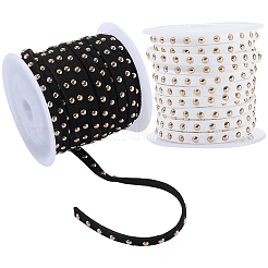 2 рулон двухцветного шнура из искусственной замши с алюминиевыми заклепками&nbsp;OCOR-CY0001-03G