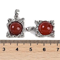 Подвески из натурального сердолика (окрашенные и нагретые)&nbsp;KK-P283-52P