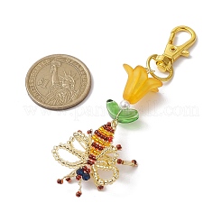 Пчелы стеклянные бусины ручной работы подвески украшения&nbsp;HJEW-MZ00069