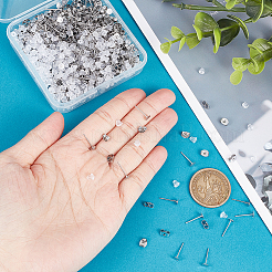 300 шт. фурнитура для сережек-гвоздиков из нержавеющей стали 304&nbsp;STAS-UN0052-50