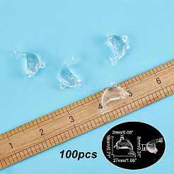 100шт прозрачные акриловые подвески&nbsp;TACR-AR0001-11