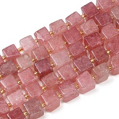 Природного кварца клубники нитей бисера&nbsp;G-G053-B27-01