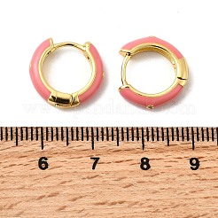 Серьги-кольца из латуни с эмалью&nbsp;EJEW-XCP0001-16