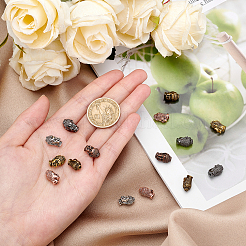 Сплавочные овальные бусины тибетского стиля &nbsp;PALLOY-PH0001-09