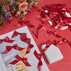 60 шт. полиэстеровый самоклеящийся бант для аксессуаров для упаковки подарочных коробок&nbsp;AJEW-ME0002-34