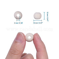 Незаконченные деревянные бусы&nbsp;X-WOOD-R196-12mm-LF