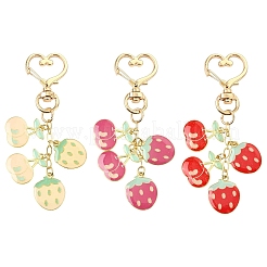 Подвеска из эмали вишневого и клубничного сплава&nbsp;HJEW-YW00059-01