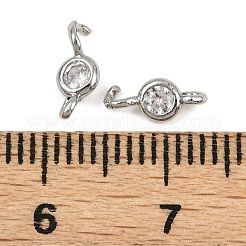 Латунные подвески из прозрачного кубического циркония&nbsp;KK-H078-09C-P