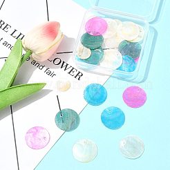 20 шт. 5 стиля подвески из натуральной ракушки капиз&nbsp;SSHEL-FS0001-07