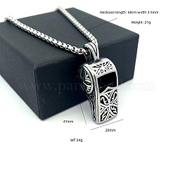 Кулон-свисток в стиле панк из нержавеющей стали 304&nbsp;BE9352