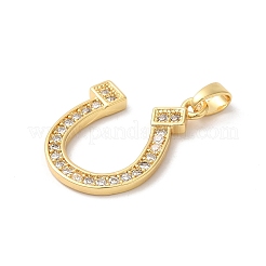 Подвески из латуни с покрытием из прозрачного кубического циркония&nbsp;KK-Z056-21G