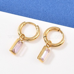 Серьги-кольца прямоугольной формы из нержавеющей стали 304&nbsp;EJEW-I320-29G