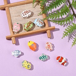 10шт 10 стиля фарфоровые бусины ручной работы&nbsp;PORC-YW0001-30