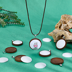 Наборы для самостоятельного изготовления ожерелий из деревянных и искусственных кожаных шнуров&nbsp;DIY-PH0031-61B