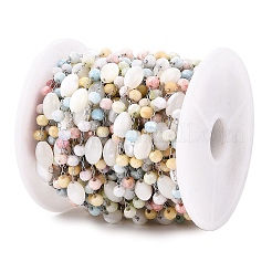 Цепочки из ракушек и хрустальных бусин ручной работы&nbsp;CHS-T006-09P