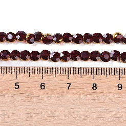 Стеклянные бусины с гальваническим покрытием &nbsp;EGLA-Q128-02A-FP03