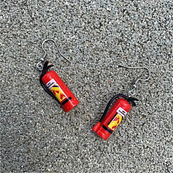 Серьги-подвески из огнетушителя из смоляного сплава&nbsp;FS-WG287EA-01