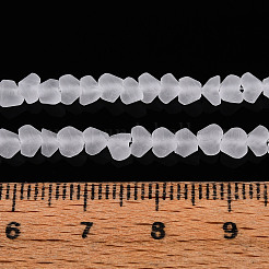 Матовые прозрачные стеклянные бусины&nbsp;GLAA-N016-4mm-11