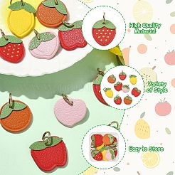 10 шт. 5 подвески из микрофибры и кожи с фруктовой серией&nbsp;FIND-CJ0005-21