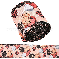 Полиэстеровая лента с рисунком тыквы&nbsp;OCOR-WH20003-66