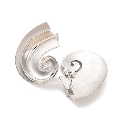 Серьги-гвоздики из латуни с кубическим цирконием для женщин EJEW-U015-12P-1