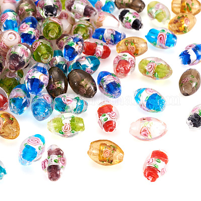 Handmade стеклянные бусины Lampwork фольги LAMP-CD0001-04-1