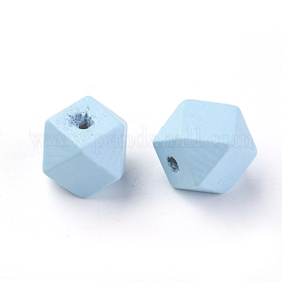 Окрашенные натуральные деревянные бусины&nbsp;WOOD-S037-109F-20mm-1