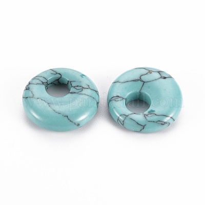 Синтетические бирюзовые подвески G-T122-67I-1