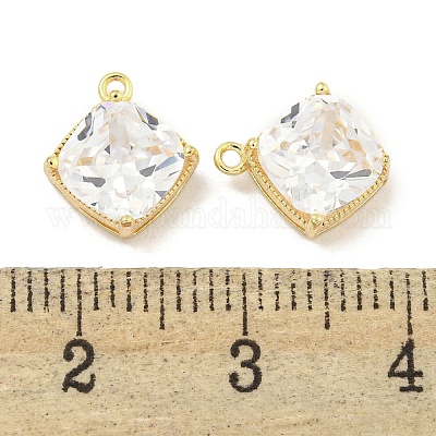 Латунь стекло кулоны&nbsp;KK-S386-08G-1