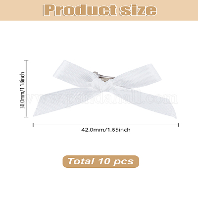 10 шт. заколки для волос из полиэстера с бантом из кожи аллигатора&nbsp;AJEW-LP0008-08A-1