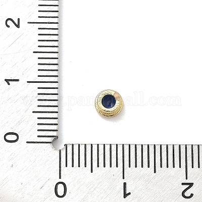 Плоские круглые латунные микропаве кабошоны из кубического циркония&nbsp;KK-P345-13G-A09-1