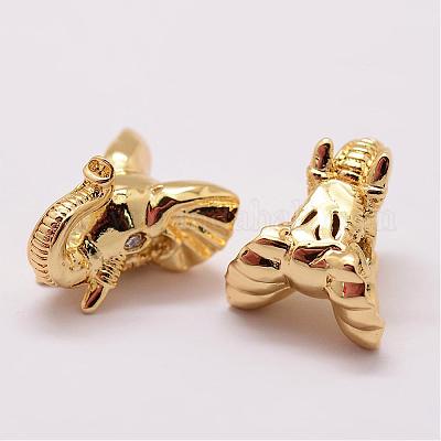 Латунные микро проложить кубического циркония бусы ZIRC-K057-03-NR-1